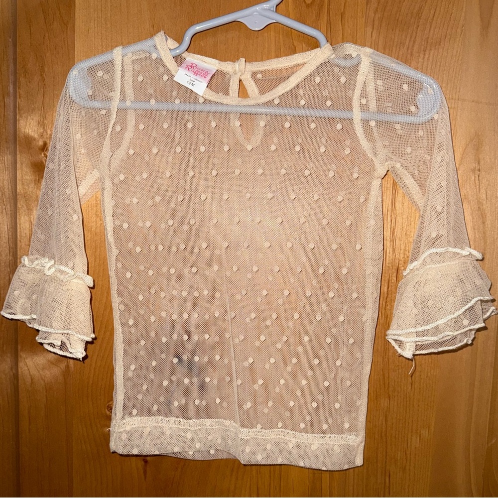 Ricrac & Ruffles mesh layering top